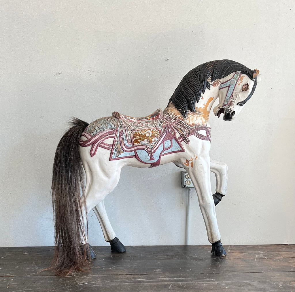 Antique Wood Carousel Horse