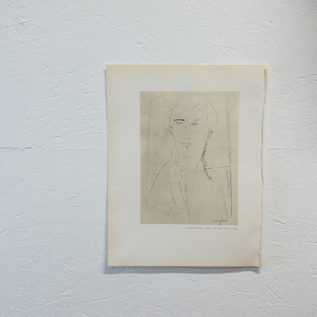 SALE "Self Portrait" Modigliani Print